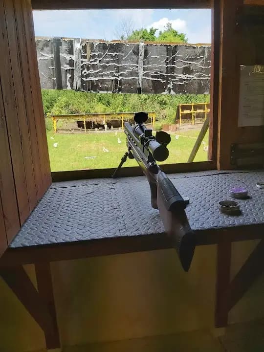 Interior view of Solihull Rifle & Pistol Club shooting ranges facility in Birmingham