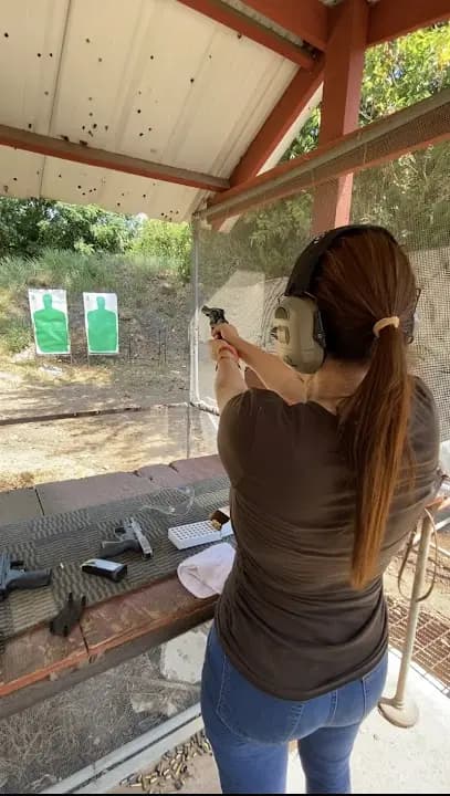 Interior view of Bailey's House of Guns shooting ranges facility in Houston