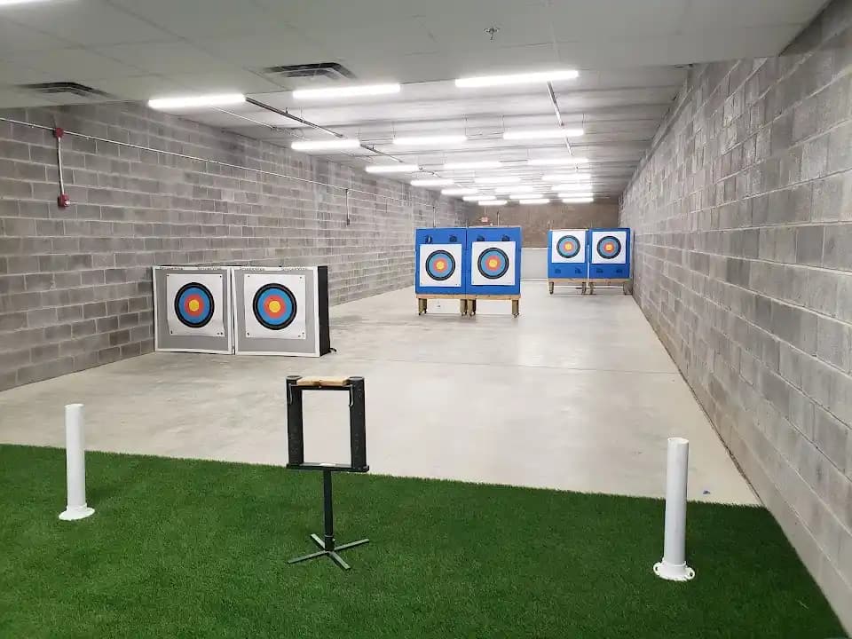 Interior view of Governors Gun Club shooting ranges facility in Atlanta