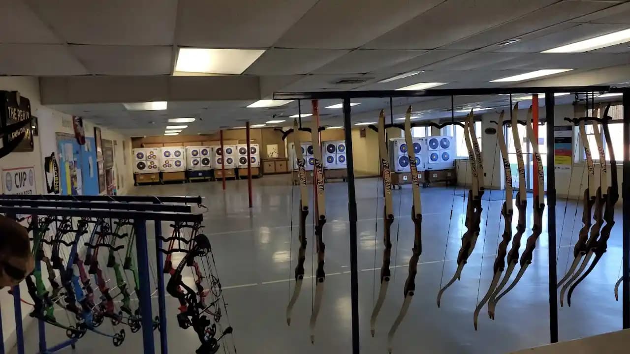 Interior view of Bucks County Fish & Game Associates shooting ranges facility in Philadelphia