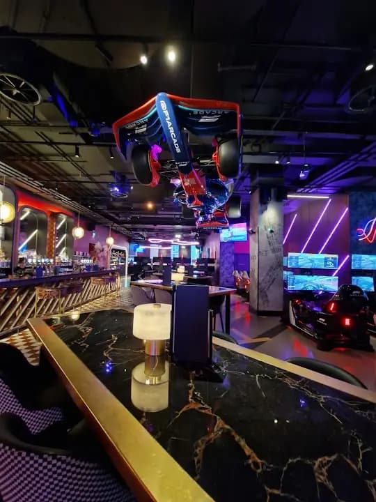 Interior view of F1® Arcade Birmingham vr games facility in Birmingham