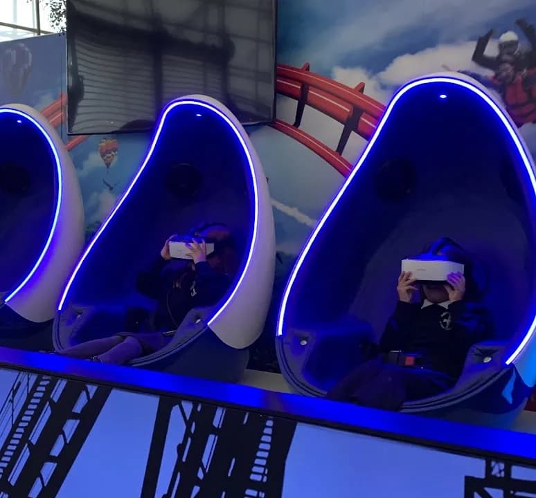 Interior view of Thrill Coaster - O2 vr games facility in London
