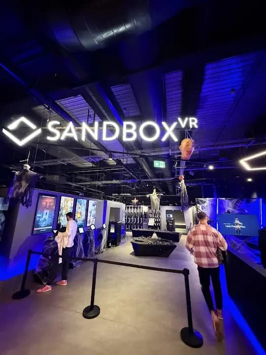 Interior view of Sandbox VR vr games facility in London